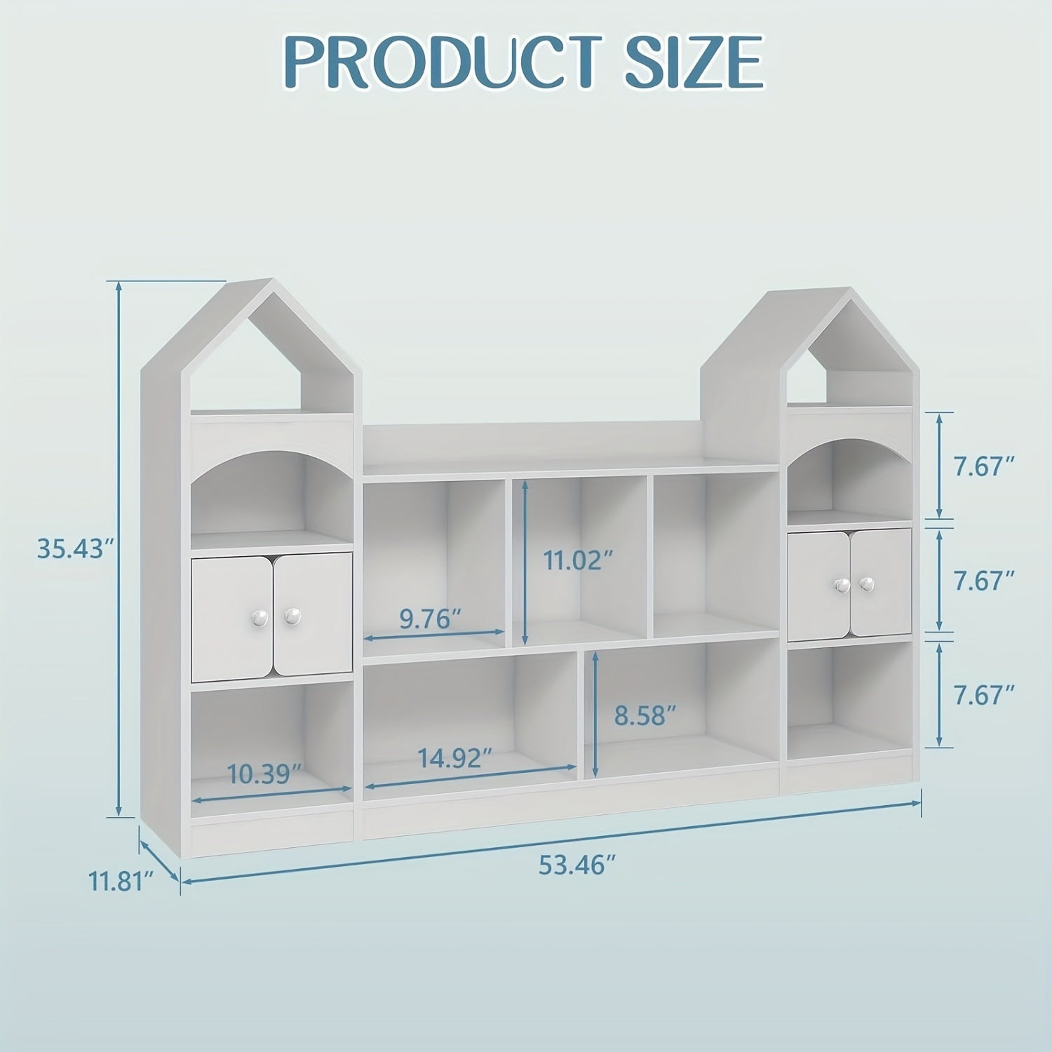 A Storage Cabinet And Bookcase Designed Like a Castle, This Versatile Organizer Shelf Is Perfect for Keeping Books And Everyday Items. Featuring a Magical Castle Design in a Sleek White End