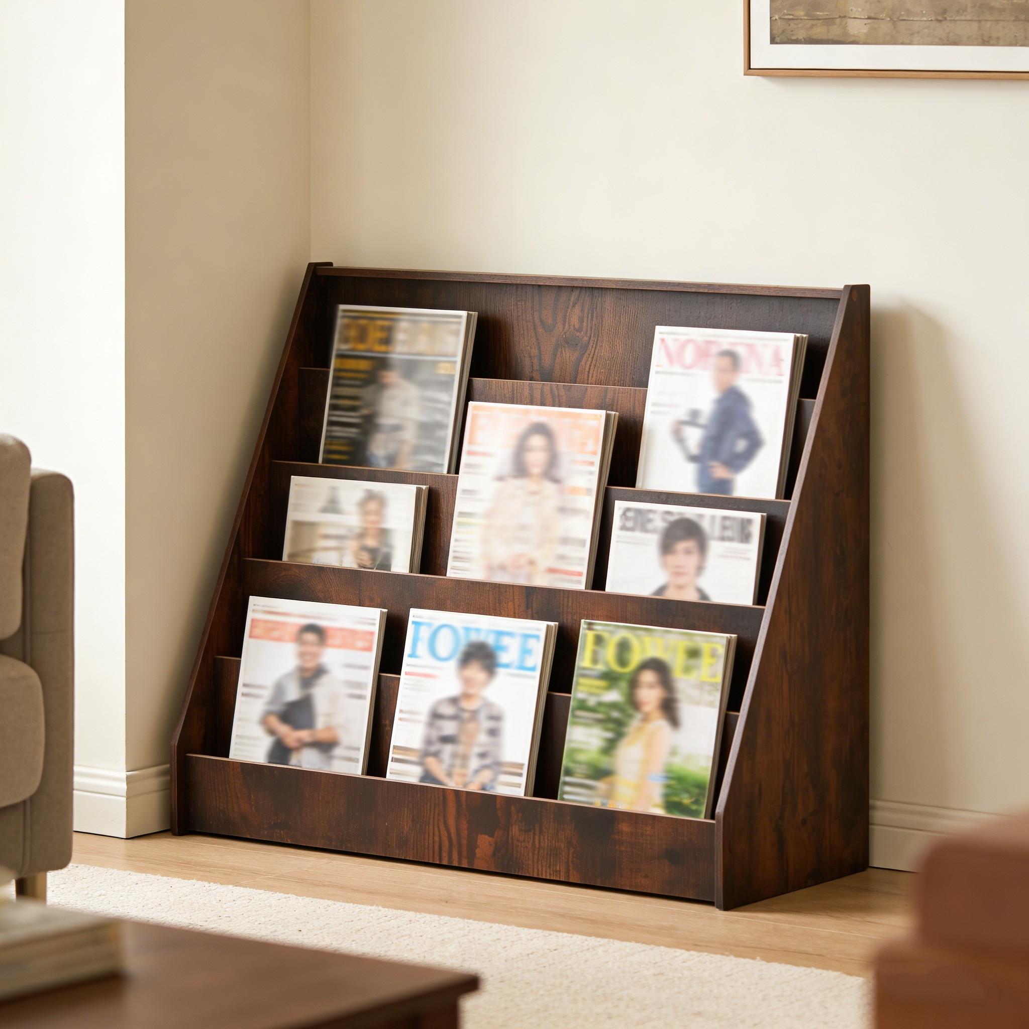 5-Tier Bookshelf for Kids, Equipped with Anti-Tipping Mechanism and Ideal Height for Bedroom Use