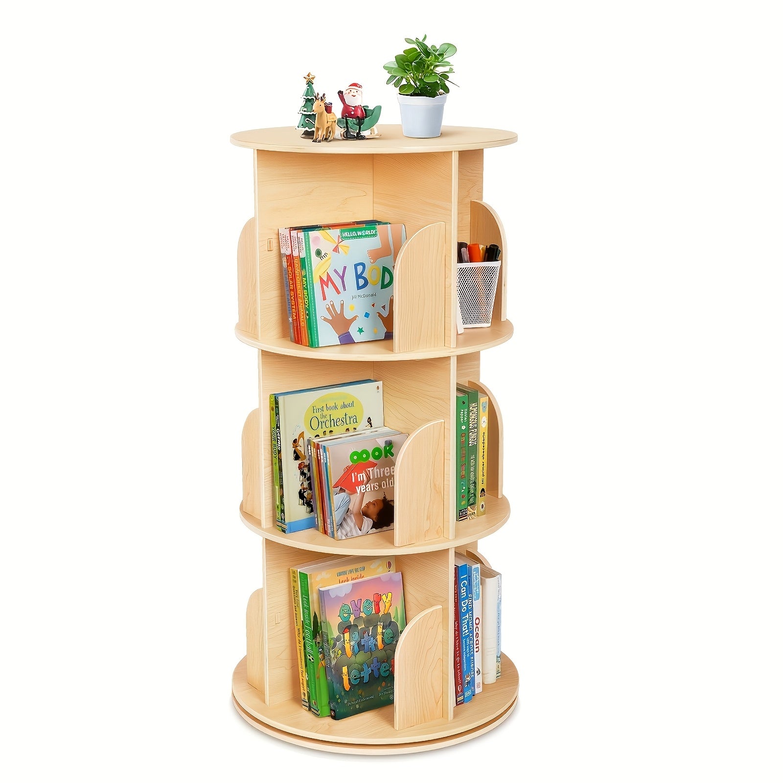 2\u002F3\u002F4-Tier Heavy-Duty Rotating Bookshelf