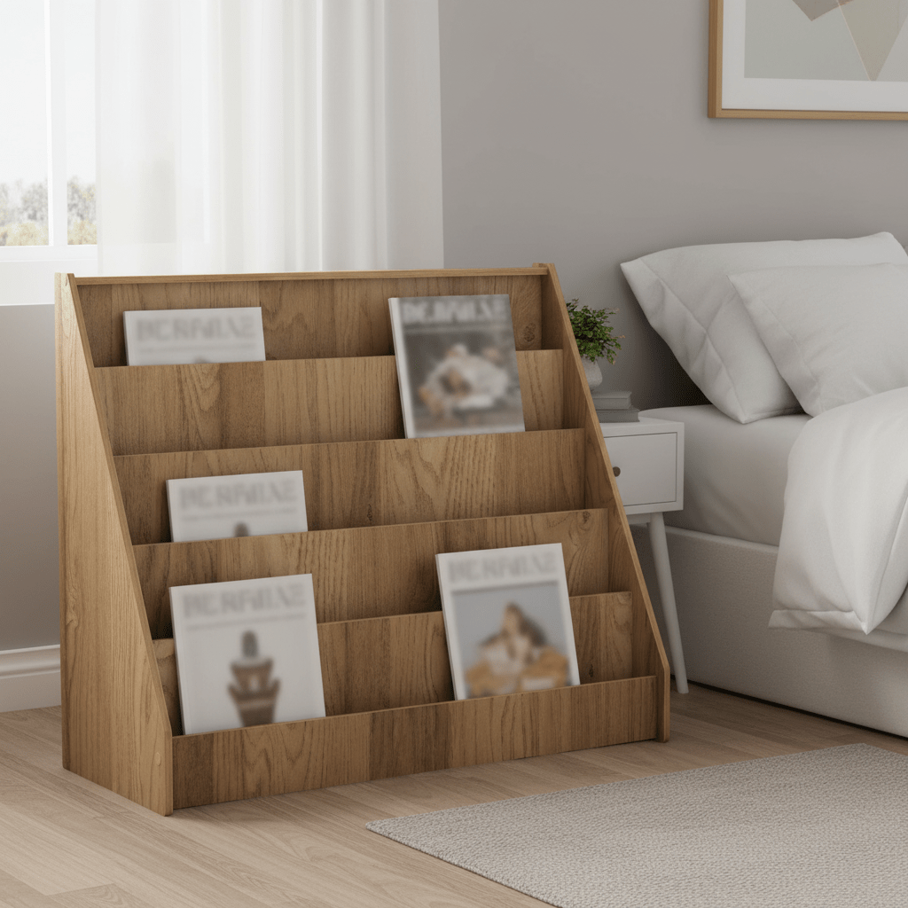 5-Tier Bookshelf for Kids, Equipped with Anti-Tipping Mechanism and Ideal Height for Bedroom Use