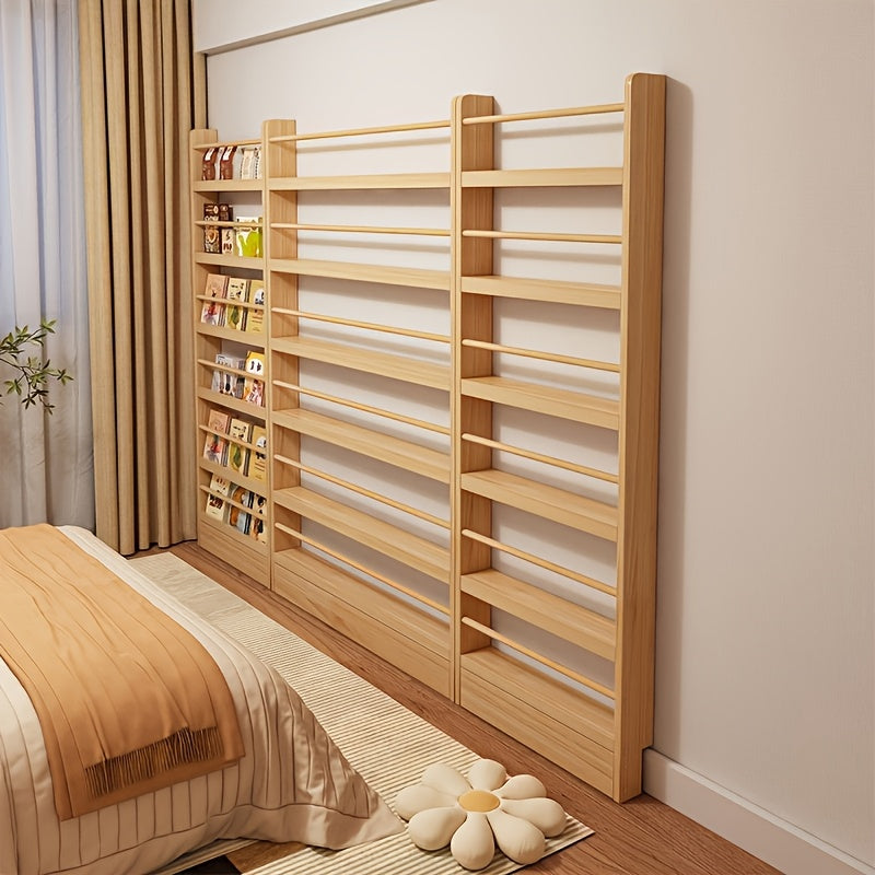 3\u002F4 Layer Bookshelf Behind The Door, Wooden Bookshelf Behind The Door, Space-saving Storybook Storage And Organization Rack