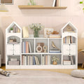 A Storage Cabinet And Bookcase Designed Like a Castle, This Versatile Organizer Shelf Is Perfect for Keeping Books And Everyday Items. Featuring a Magical Castle Design in a Sleek White End